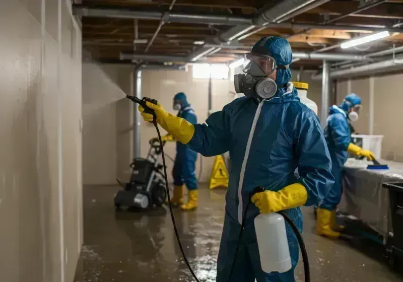 Basement Sanitization and Antimicrobial Treatment process in North Canton, OH